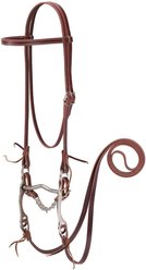 Weaver Leather Latigo Leather Single Cheek Buckle Horse Browband Bridle