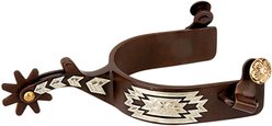 Weaver Leather Engraved German Silver Trim Men's Spurs