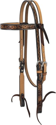 Weaver Leather Cross Floral Tooled Horse Browband Headstall