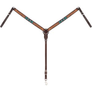 Weaver Leather Turquoise Cross Beaded Straight Horse Breast Collar