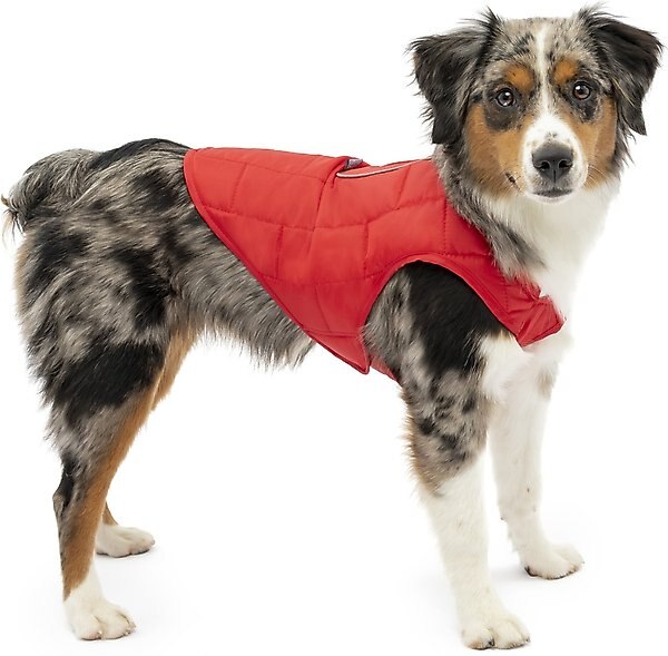 Kurgo Loft Reversible Insulated Dog Quilted Coat, Chili Red & Charcoal, Small slide 1 of 11
