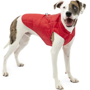 Kurgo Loft Reversible Insulated Dog Quilted Coat, Chili Red & Charcoal, Large