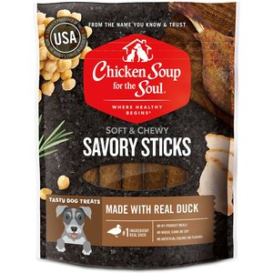 Chicken Soup for the Soul Savory Sticks Real Duck Grain-Free Dog Treats, 4.5-oz bag