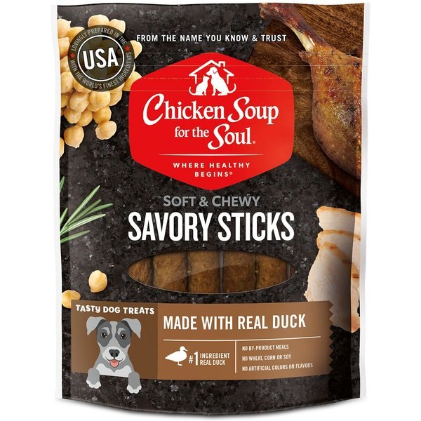 Chicken Soup for the Soul Savory Sticks Real Duck Dog Treats