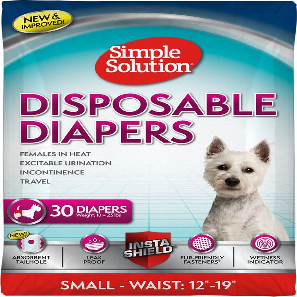 HARTZ Disposable Male & Female Dog Diapers, SSS: Up to 10-in waist, 42 ...