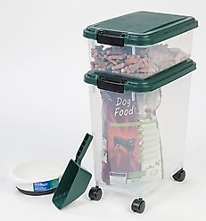 IRIS 3-Piece Remington Airtight Dog & Cat Food Container, Green
