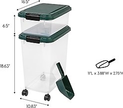 IRIS 3-Piece Remington Airtight Dog & Cat Food Container, Green slide 2 of 8