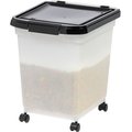 IRIS Airtight Food Storage Container, Black, 25-lb
