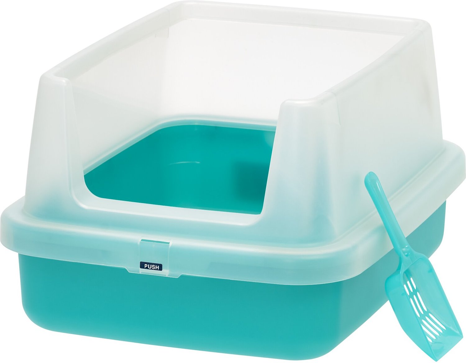 IRIS Cat Litter Pan & Litter Guard, Green