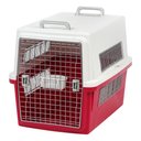 IRIS Deluxe Travel Dog & Cat Kennel, Red, Large