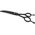Precise Cut Black Panther Lefty Curved Dog Shears, 7-in