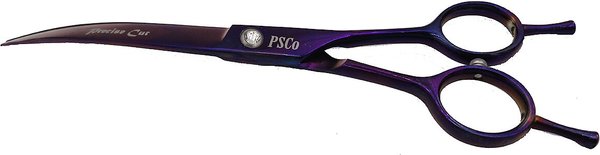 Precise Cut Dahlia Curved Dog Shears, Purple, 8-in slide 1 of 1