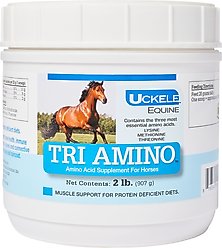 Uckele Tri-Amino Amino Acid Powder Horse Supplement, 2-lb jar