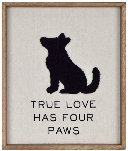 Prinz "True Love Has Four Paws" Dog Silhouette Wall Décor slide 1 of 5
