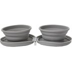Frisco Travel Collapsible Silicone Dog & Cat Bowl, Gray, Medium, 3 Cups
