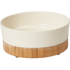 Frisco Melamine Dog & Small Pet Bowl with Bamboo Base, 1.75 Cups