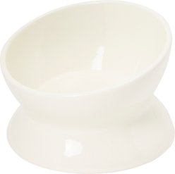 Frisco Double-Sided Ceramic Elevated Cat Bowl, Small, 1 count