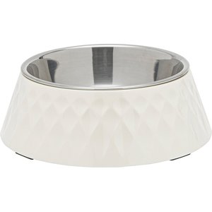 Frisco Hammered Melamine Stainless Steel Dog Bowl, 1.75 Cups