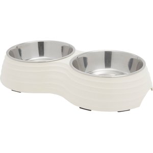 Frisco Stainless Steel Double Dog Bowls with Melamine Stand, 1.5 Cup