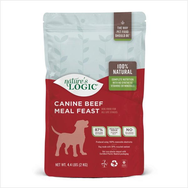NATURE'S LOGIC Canine Beef Meal Feast All Life Stages Dry Dog Food, 13