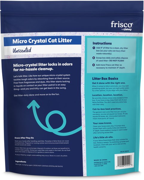 Frisco Micro Crystal Unscented Clumping Crystal Cat Litter, 7-lb bag