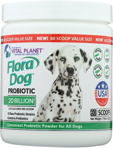 Vital Planet Flora Dog Probiotic Powder Dog Supplement, 7.8-oz jar slide 1 of 1