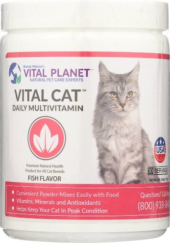 Vital Planet Vital Cat Daily Multivitamin Powder Cat Supplement, 2.6-oz jar