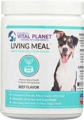 Vital Planet Living Meal Beef Flavor Powder Dog Supplement, 3.9-oz jar