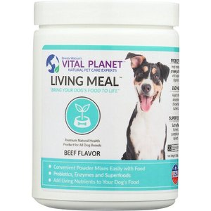 Vital Planet Living Meal Beef Flavor Powder Dog Supplement, 3.9-oz jar