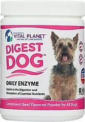 Vital Planet Digest Dog Daily Enzyme Beef Flavor Powder Dog Supplement, 3.9-oz jar