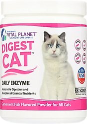 Vital Planet Digest Cat Daily Enzyme Fish Flavor Powder Cat Supplement, 2.6-oz jar