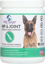 Vital Planet Hip & Joint Beef Flavor Powder Dog Supplement, 3.9-oz jar