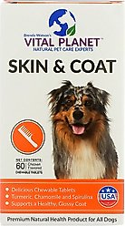 Vital Planet Skin & Coat Chicken Flavor Chewable Tablet Dog Supplement, 60 count