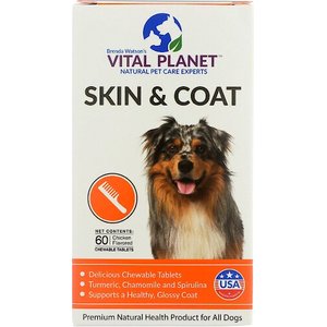 Vital Planet Skin & Coat Chicken Flavor Chewable Tablet Dog Supplement, 60 count