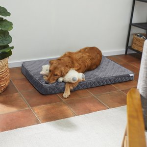 Frisco Quilted Orthopedic Pillow Cat & Dog Bed w/Removable Cover, Gray, X-Large