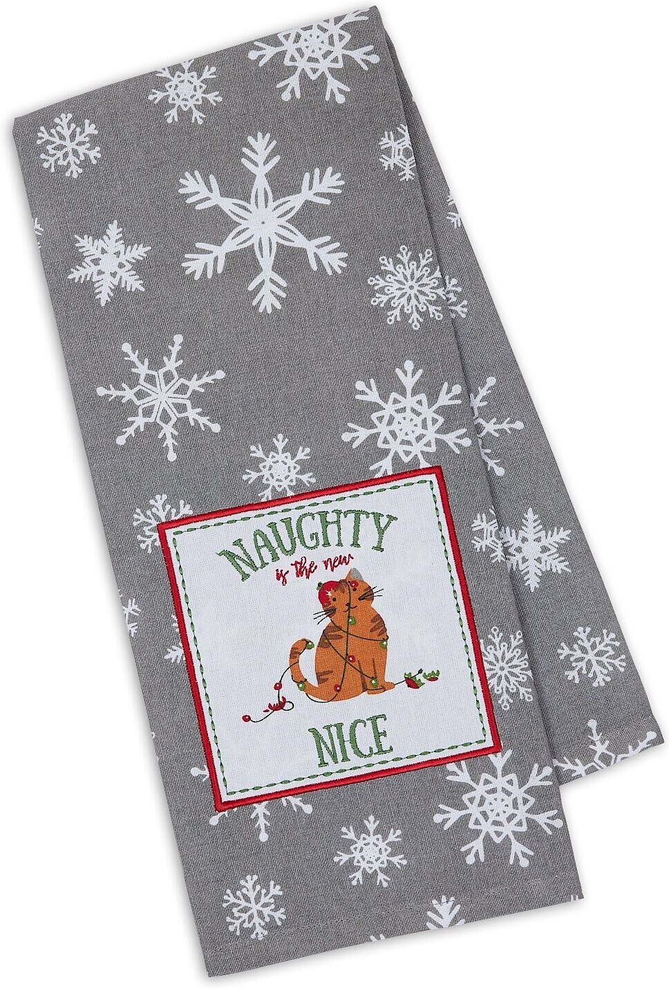 Design Imports Set of 2 Assorted Naughty Nice Kitchen Towels 