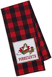 Design Imports Purresents Embellished Dishtowel