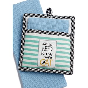 Design Imports All You Need Is Love & A Cat Potholder Gift Set
