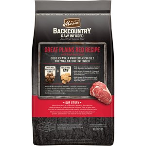 Merrick Backcountry Raw Infused Grain-Free Great Plains Red Recipe Freeze-Dried Dog Food, 4-lb bag