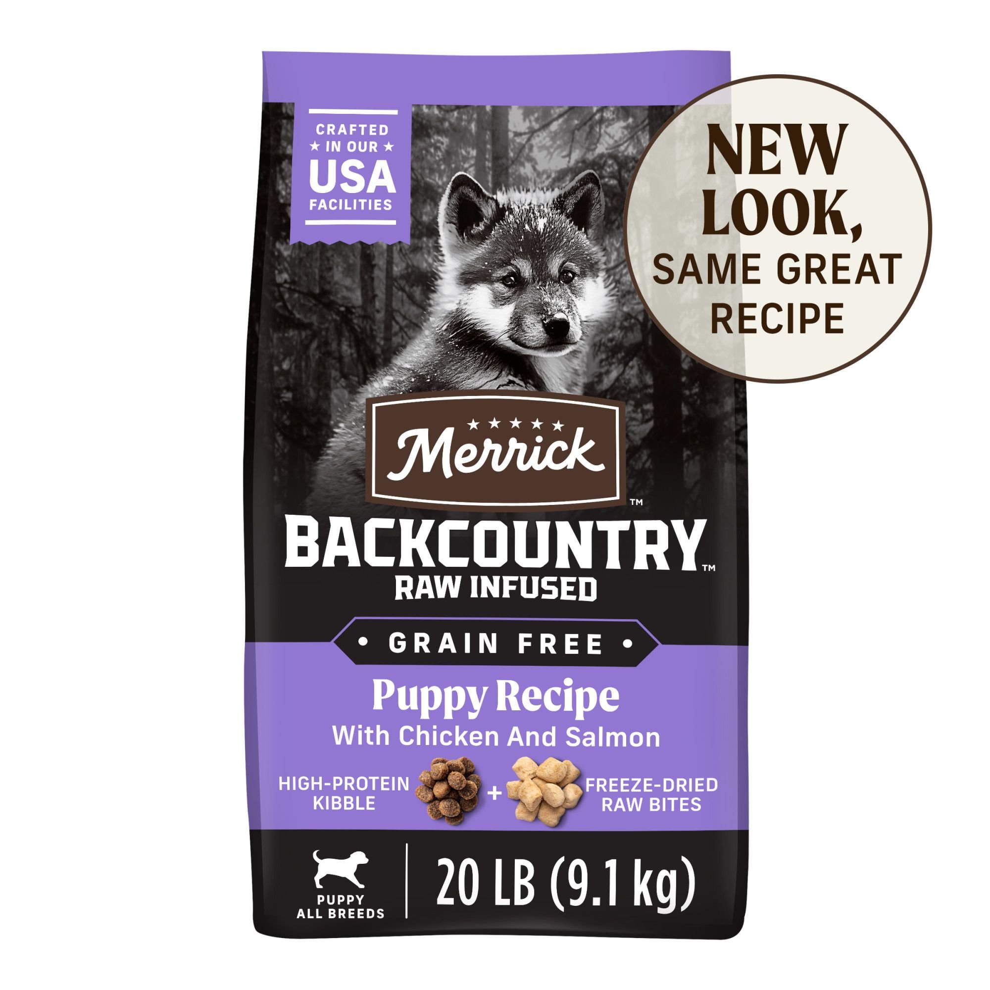 MERRICK Backcountry Raw Infused Grain Free Puppy Recipe Freeze