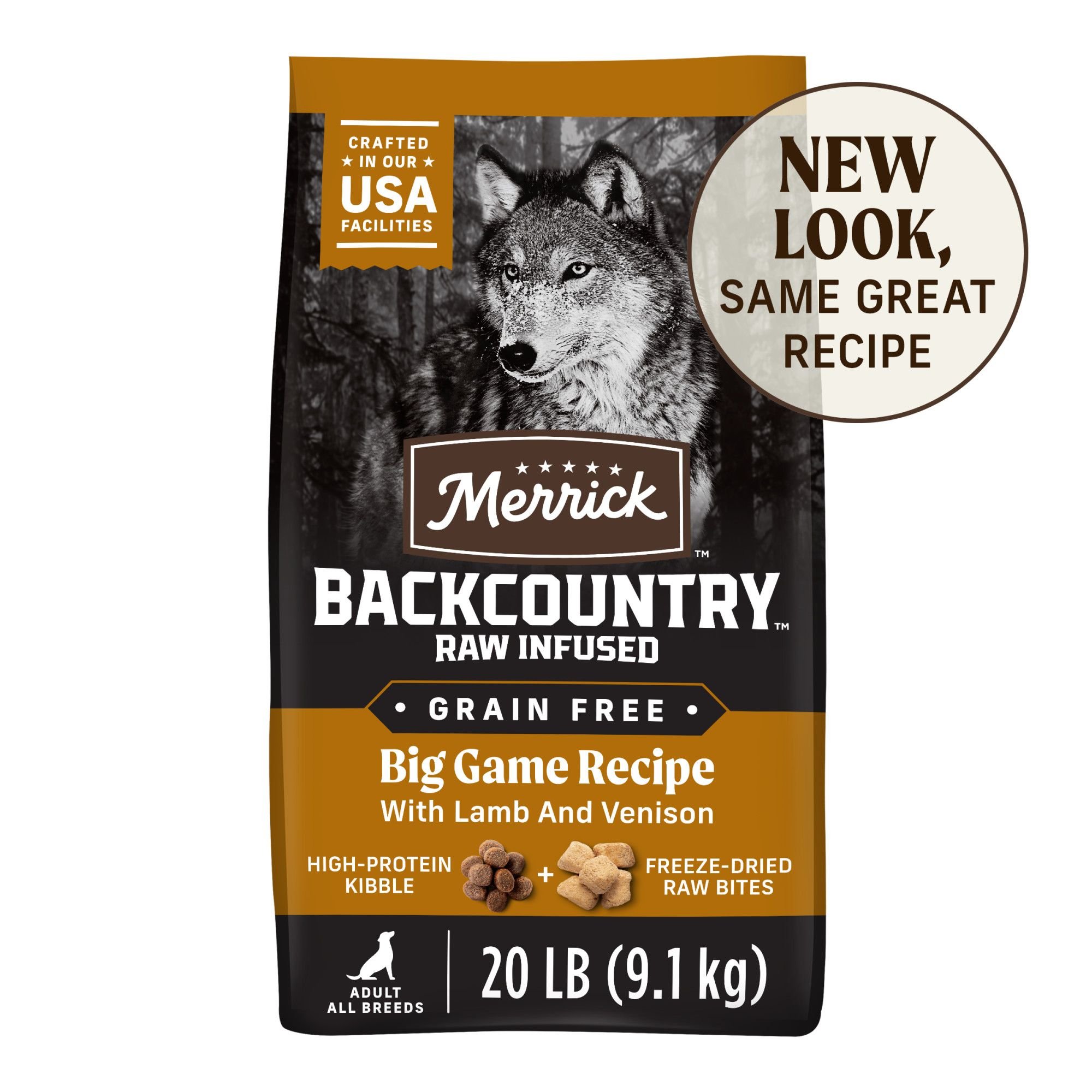 MERRICK Backcountry Raw Infused Grain Free Big Game Recipe Freeze