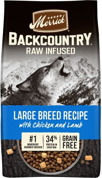 Merrick Backcountry Raw Infused Grain-Free Dry Dog Food Large Breed Recipe, 20-lb bag slide 1 of 9