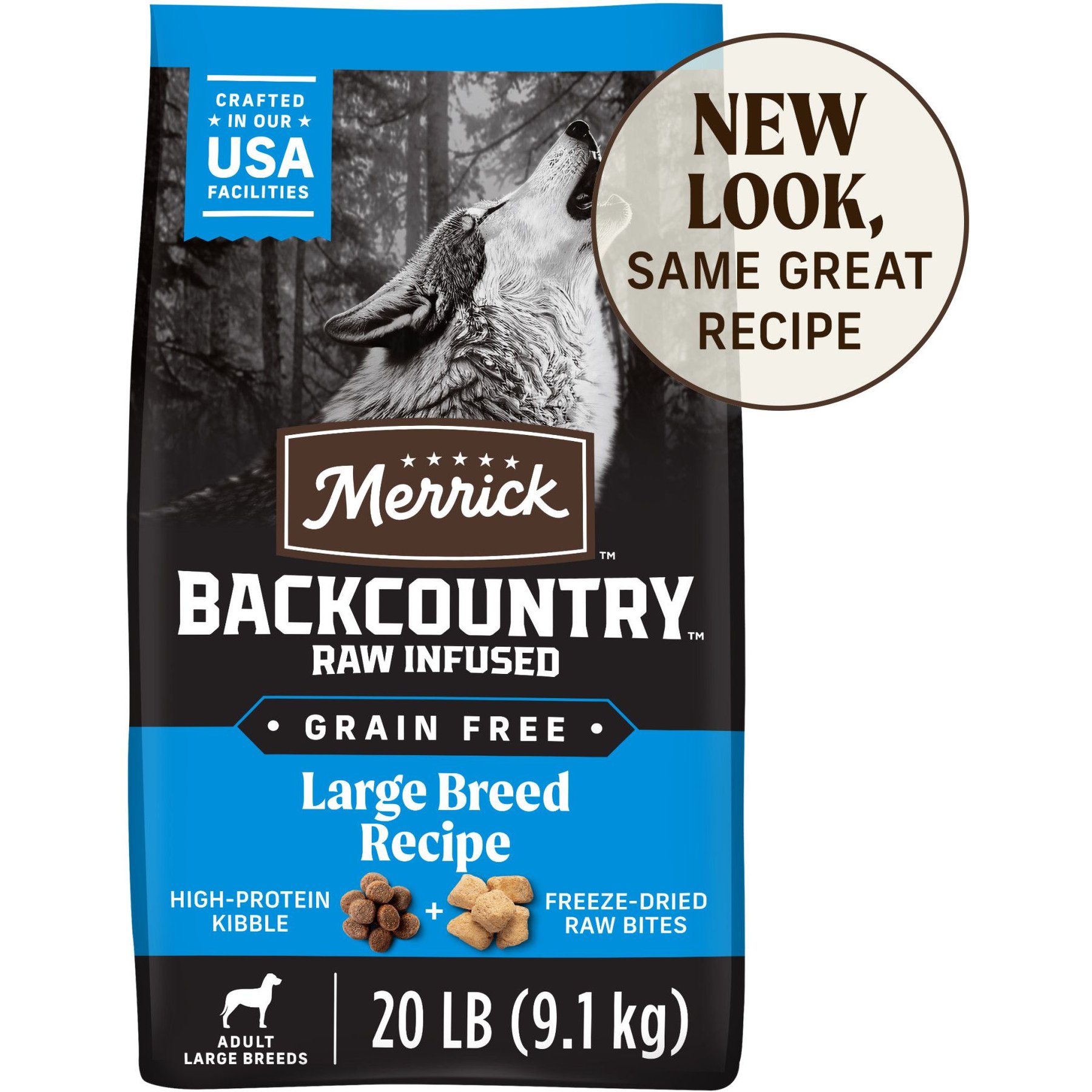 MERRICK Backcountry Raw Infused Grain Free Large Breed Recipe