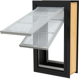 Endura Flap Double Flap Wall Mount Dog & Cat Door, Large, Black