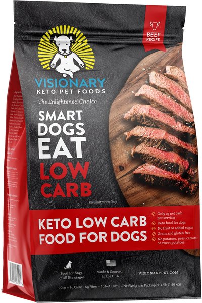 Visionary Pet Foods Keto Low Carb Beef Recipe Dry Dog Food, 3.5-lb bag slide 1 of 8