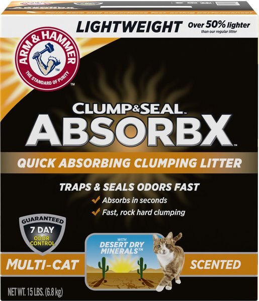 ARM & HAMMER LITTER Clump & Seal AbsorbX Absorbing MultiCat Cat Litter