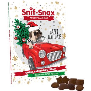 Snif-Snax Happy Holiday Advent Calendar Salmon & Sweet Potato Dog Treats, 25 count