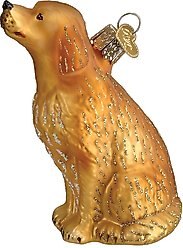 Old World Christmas Sitting Golden Glass Tree Ornament 