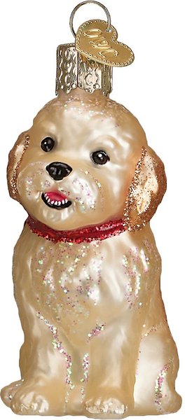 Old World Christmas Cockapoo Puppy Glass Tree Ornament