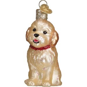 Old World Christmas Cockapoo Puppy Glass Tree Ornament 